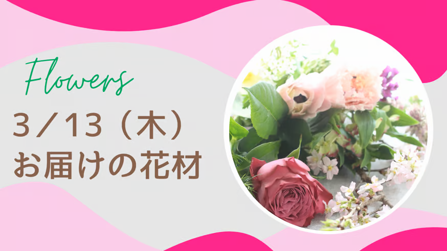 3／13(木)お届けの花材