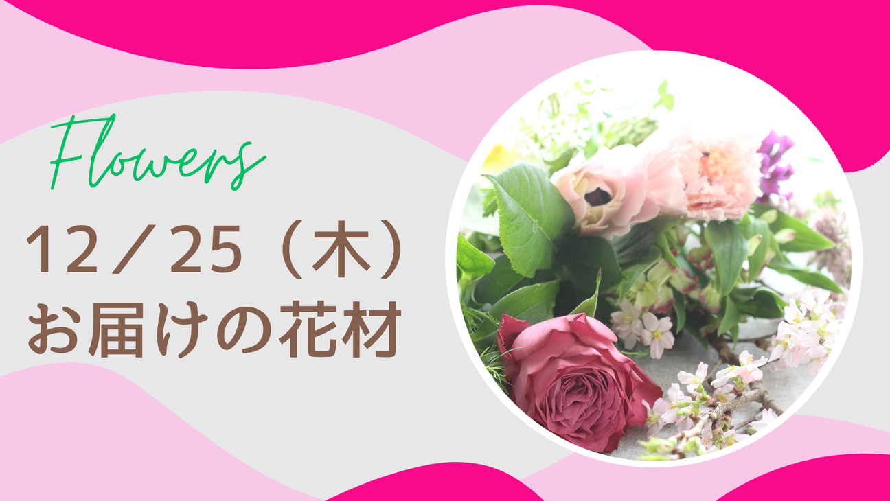 12／25(木)お届けの花材