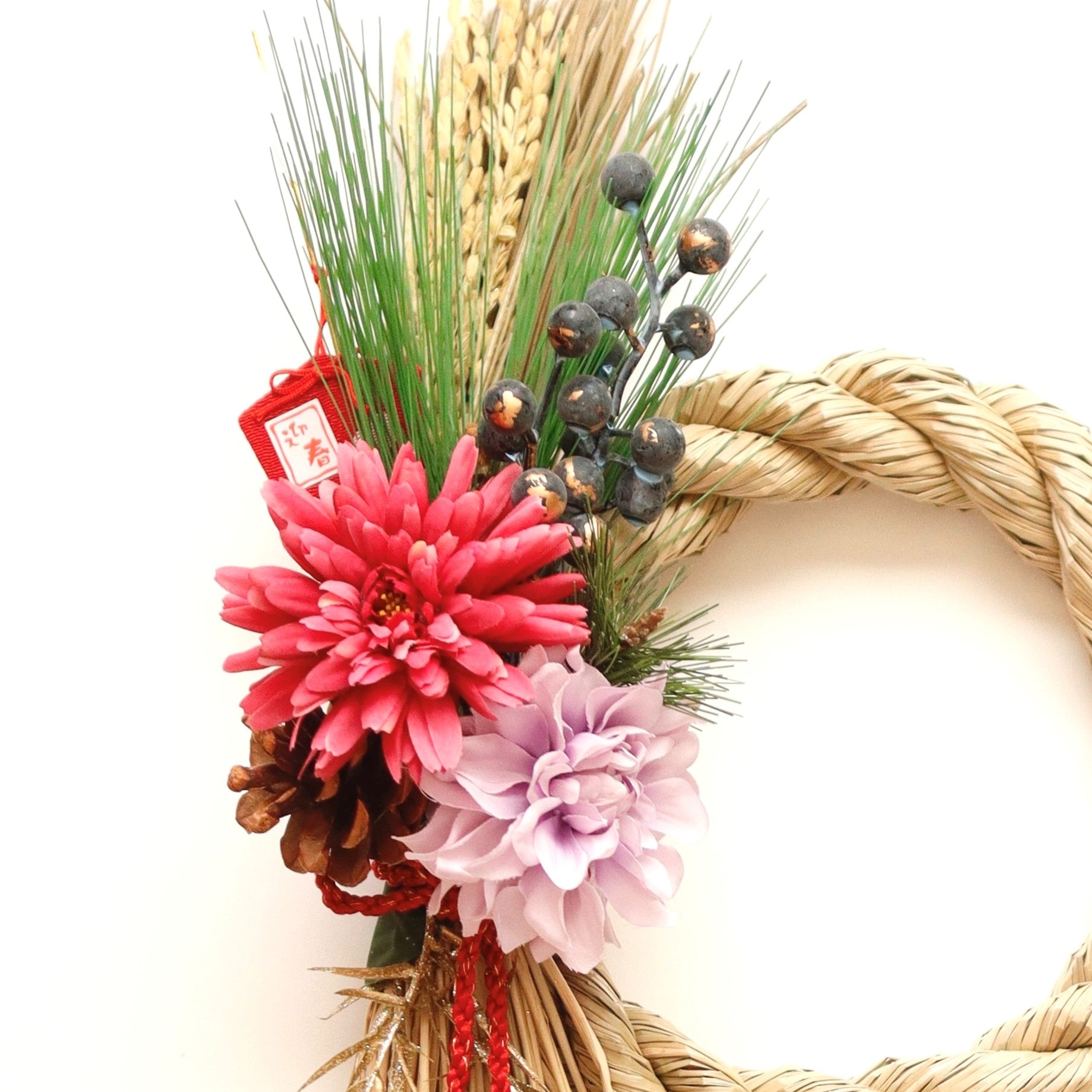 お正月飾り「キクとダリア」