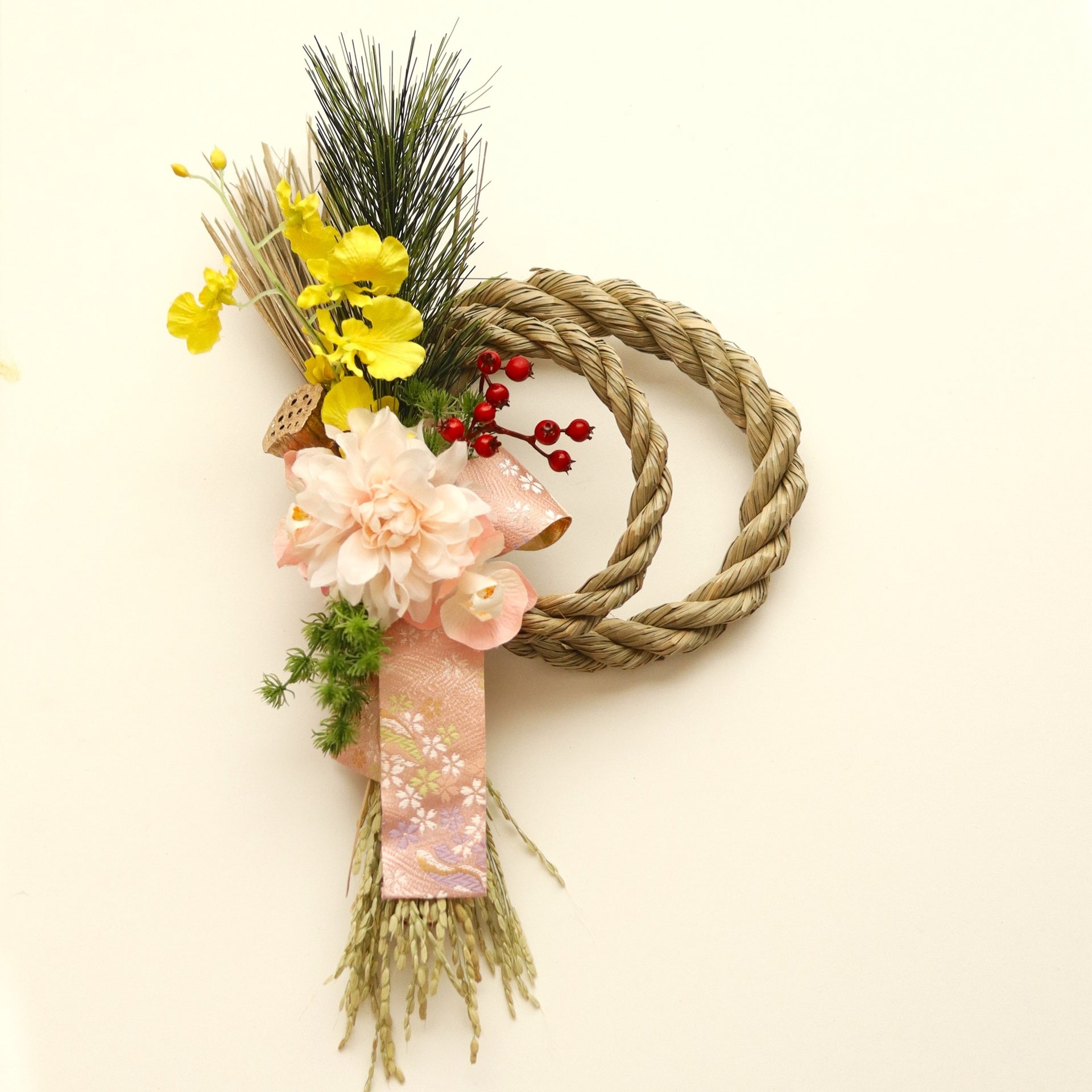 お正月飾り「ダリアとオンシジウム」